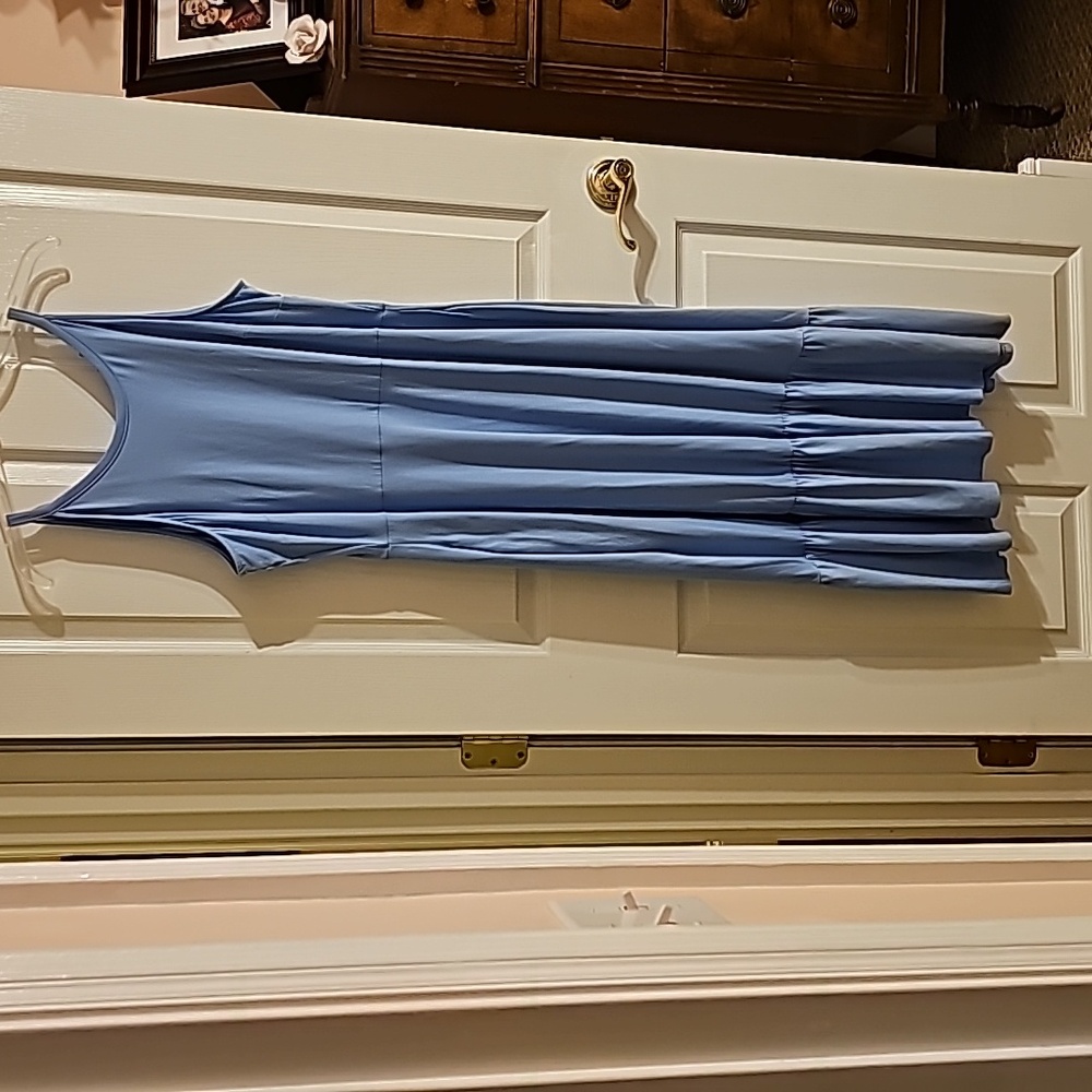 52 seven tie tank dress xl, baby blue euc